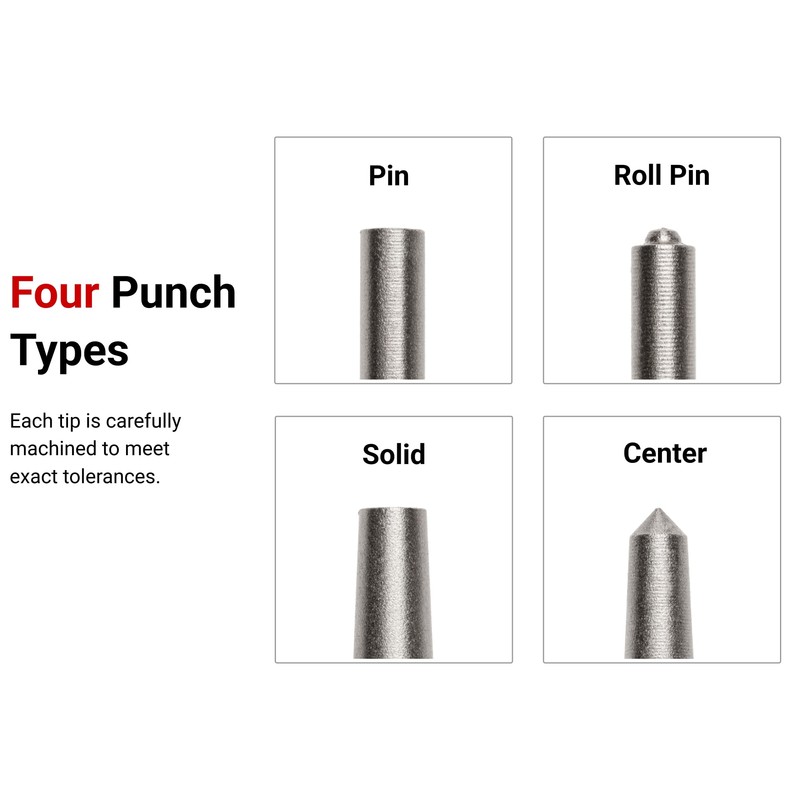 TEKTON Punch Set with Walnut Block (18-Piece) | 66564 |