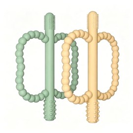 Toketa Mordedera para Bebé de Silicón, Paquete de 2 Mordederas para Encías, Libre de BPA, Juguete Sensorial para Dentición, Fácil de Agarrar y Limpiar