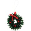 Aiffort 12pcs Funny Mini Christmas Wreaths for 1/12 Dollhouse Christmas