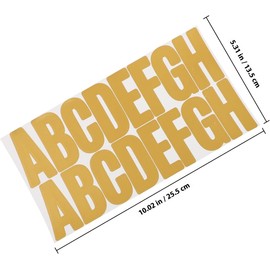 Balacoo Pegatinas Adhesivas para Buzón 6 Hojas, Números y Letras Laminados Dorados, Impermeables y Resistentes Decoloración, Kit Decorativo para Buzones, Manualidades y Señalización