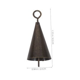 ULTECHNOVO 10pcs Retro Iron Bell Vintage Decorative Wind Chime Cow Bell Brass Decorative Hanging Bell Rusted Bell for Craft Vintage Christmas Bell Wind Chai