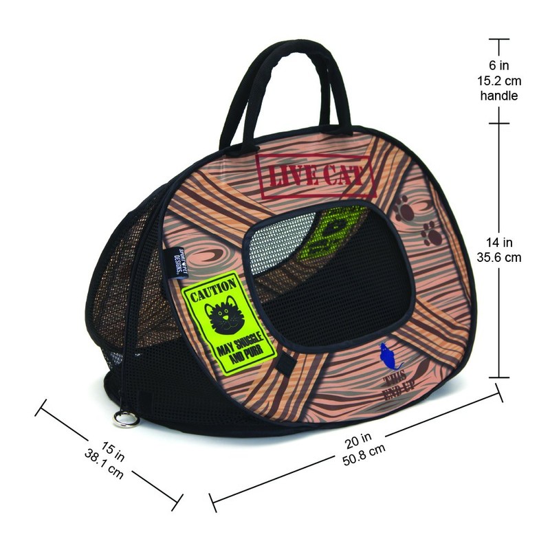 SportPet Designs Pop Open Cat Carrier (Pattern)