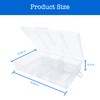 TeTeBak Plastic Organizer Box with Dividers - 2 PCS Small