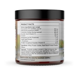 All American Canine Advanced Hip & Joint Complex Mobility Support Powdered Supplement Food Topper for Working, Hunting & Sports Dogs, 90 Servings