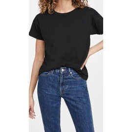 Madewell Women's Whisper Cotton Rib Crewneck Tee, Black, XS
