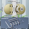 Ranbo Frameless Mechanical Combination Glass Door Lock, No-Drill Installation, Fits