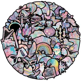 50 Pcs Gothic Girl Stickers for Kids Teens Adults Boys Girls Gift,Gothic Stickers Pack for Laptop,Skateboard,Luggage,Car,Bike, Cup,Computer,Water Bottle Decor,Vinyl Waterproof Stickers