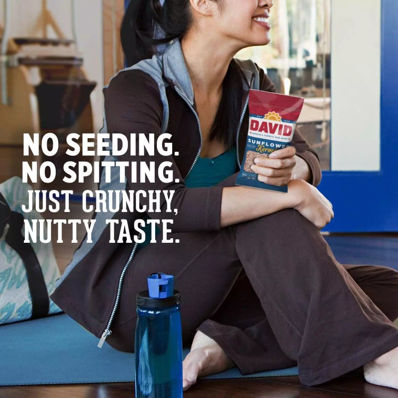 DAVID Original Sunflower Kernels 3.75 oz Pack of 12 Roasted