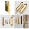 AcxdJnye Pocket Door Lock Hardware with Pull,Invisible Sliding Door Lock