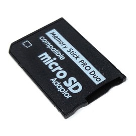 Pro Duo Memory Stick Reader Adapter With Micro SD Slot Max 128GB for Game Consoles, Cameras