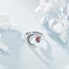 CUPENDA Moon Mushroom Adjustable Ring for Women 925 Sterling Silver