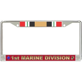 MilitaryBest 1st Marine Division Iraq Veteran License Plate Frame