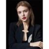 LPYO Feather Brooches Pin for Women Men Elegant Rhinestone Pearl