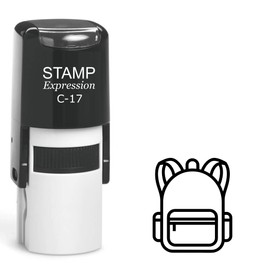 stampexpression - Backpack Outline Self Inking Rubber Stamp - Black Ink (A-63309)