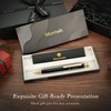 MCNTEIK Black Click Pen With 24K Gold Finish, Fine lacquer