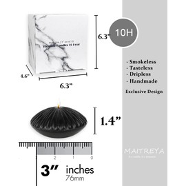 12 Pack Black Floating Candles 3 Inch,Unscented Classic for Weddings,Parties,Special Occasions and Home Decorations,Set of 12