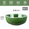 vicrays Ceramic Cereal Bowls Set - Porcelain 26 Ounce Soup