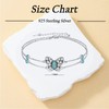 BETHZA Natural Turquoise Butterfly Bracelet 925 Sterling Silver Butterfly Adjustable