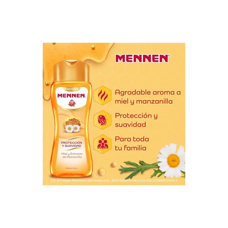 Mennen Shampoo Protección y Suavidad Miel y Manzanilla 700 ml