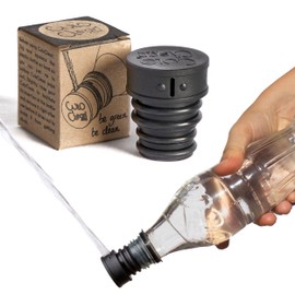 CuloClean Bottle Stopper Po Shower. The Discreet and Smallest Mobile Travel Bidet for Period, Intimate Shower, Replaces Wet Wipes and Shower Toilet. Saves Paper Gentle (1 x Black)