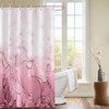 Uiiooazy Pink Shower Curtain, Abstract Marble Shower Curtain for Stall