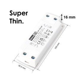 illuburg LED Driver 12V 15W Flat Flickerfree for LED Strip Spot Light LED Power Supply Transformer