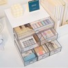 Stackable Desk Organizer with 6 Drawers, VASZOLA 3 Tier Plastic