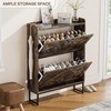 Nicetree Shoe Cabinet Storage for Entryway, Shoe Cabinet with 2