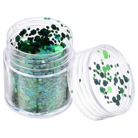 BIUDECO Diy Manicure Supplies Nail Sequins Glitter Sequins for Makeup Confetti Decoration 2 Bottles