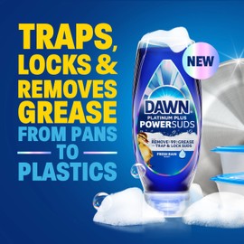 Dawn Platinum Plus PowerSuds Liquid Dish Soap, 51.5 oz. Refill