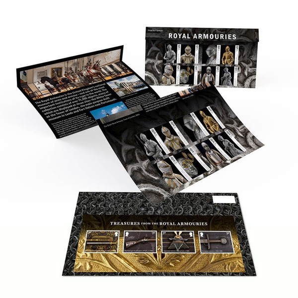 Royal Armouries Stamps Presentation Pack from Royal Mail (Stamps affixed