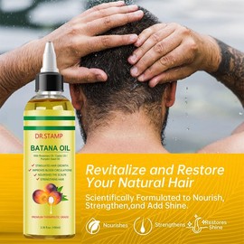 Batana Oil for Hair Growth & Scalp Care – 4-in-1 Liquid Batana Oil with Rosemary, Castor & Pumpkin Seed Oil – Strengthens, Moisturizes & Revitalizes Dry, Damaged Hair (2 Pack)