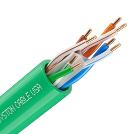 Syston Cable Technology Cat6e Ethernet Internet Cable - 200 FT，600MHz 23AWG Solid Bare Copper Wire Outdoor/Indoor Suit, No Ends 10 Ft to 1000 Ft Available, Heat Resistant Riser Rated - CMR