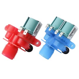 W10240949 Cold Water Inlet Valve W10240948 Hot Water Inlet Valve Fit for Whirlpool Kenmore Washing Machine Replace W10921515 W10921514 W11168740 WPW10240949 WPW10240948-2 YEARS Warranty by Beaquicy