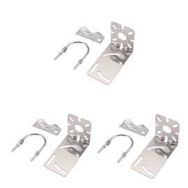 AWAOVV 3 Pack L-Shaped Outdoor Patch Antenna Bracket, U-Shaped Pole Mount Installation, Pole Mount Bracket, U Bolt Antenna Mast Clamp for TV Antenna, Parasols, Flags and Fishing Rods