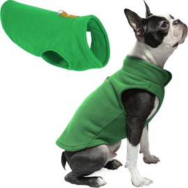 Gooby Every Day Fleece Cold Weather Vest for Small Dogs, Large, Green