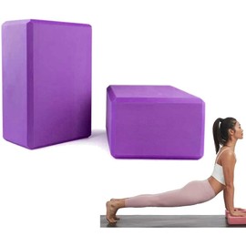 WANGZAIZAI Yoga Block, Set of 2 Yoga Blocks for Yoga, Pilates Training, High-Quality Yoga Blocks/Yoga Blocks, Perfect for Yoga, Pilates Meditation, for Beginners and Advanced Users (Purple)