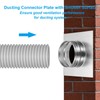 PATIKIL 6" Duct Connector Flange, Dryer Vent Wall Plate Square