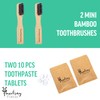 Traveling Panda Mini Travel Bamboo Toothbrush Kit with 2 Soft
