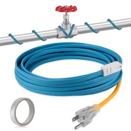 YAMIAOMAO Heat Tape for Water Pipes,30 Ft Blue Self-Regulating Heat Tape,-40°F Deicing Heat Tape,Prevent Water Pipes from Freezing,Heat Tape Water Pipes Suitable For Outdoor Water Tanks Of House