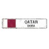 Qatar Tin Sign Patriotic Flag Metal Tin Sign 4x18in Easy