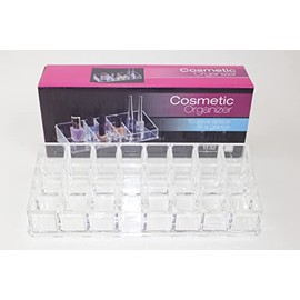 usamjtable Acrylic Organizer Makeup Case and Lipstick or Brush Holder with 24 Compartments