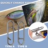 BCTEPTFOTL 200pcs Fishing Clips Snaps Fishing Power Clips High Strength