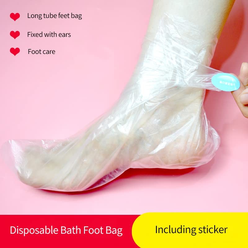 100Pcs or 200Pcs Clear Plastic Disposable Bath Foot Cover Pedicure