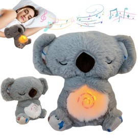 JULI Anxiety Relief Koala, Breathing Teddy Anxiety Bear with Calming Music, Lights, Sleeping Otter Plush, Soothing Koala for Adults & Kids, Stress Relief Stuffed Animal (3-Level Adjustable Volume)