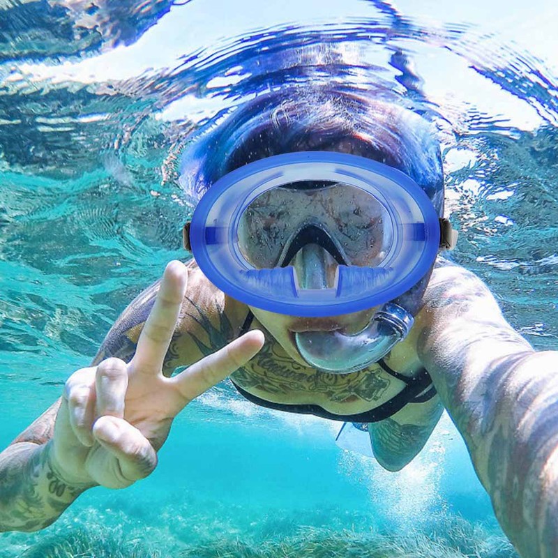Wide View Snorkeling Scuba Diving Mask Anti fog Waterproof Dive