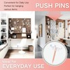 120 PCS Rose Gold Push Pins for Wall Clear Thumb