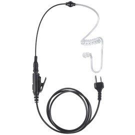 2 Prong Ptt Mic Earpiece Two Way Radio Headset to 3.5mm Aux for Midland Walkie Talkie GXT LXT FRS