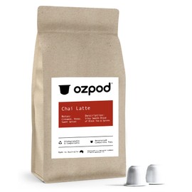 OzPod Chai Tea Capsules for Nespresso, Premium Pods, 100% Compostable and Biodegradable from Australia, Compatible with Nespresso Original, 15 Single Serve Cups, Fair Trade