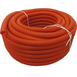 3/4" x 100 ft. ShurTek® Flexible Corrugated Orange HDPE Non Split Tubing Wire Loom